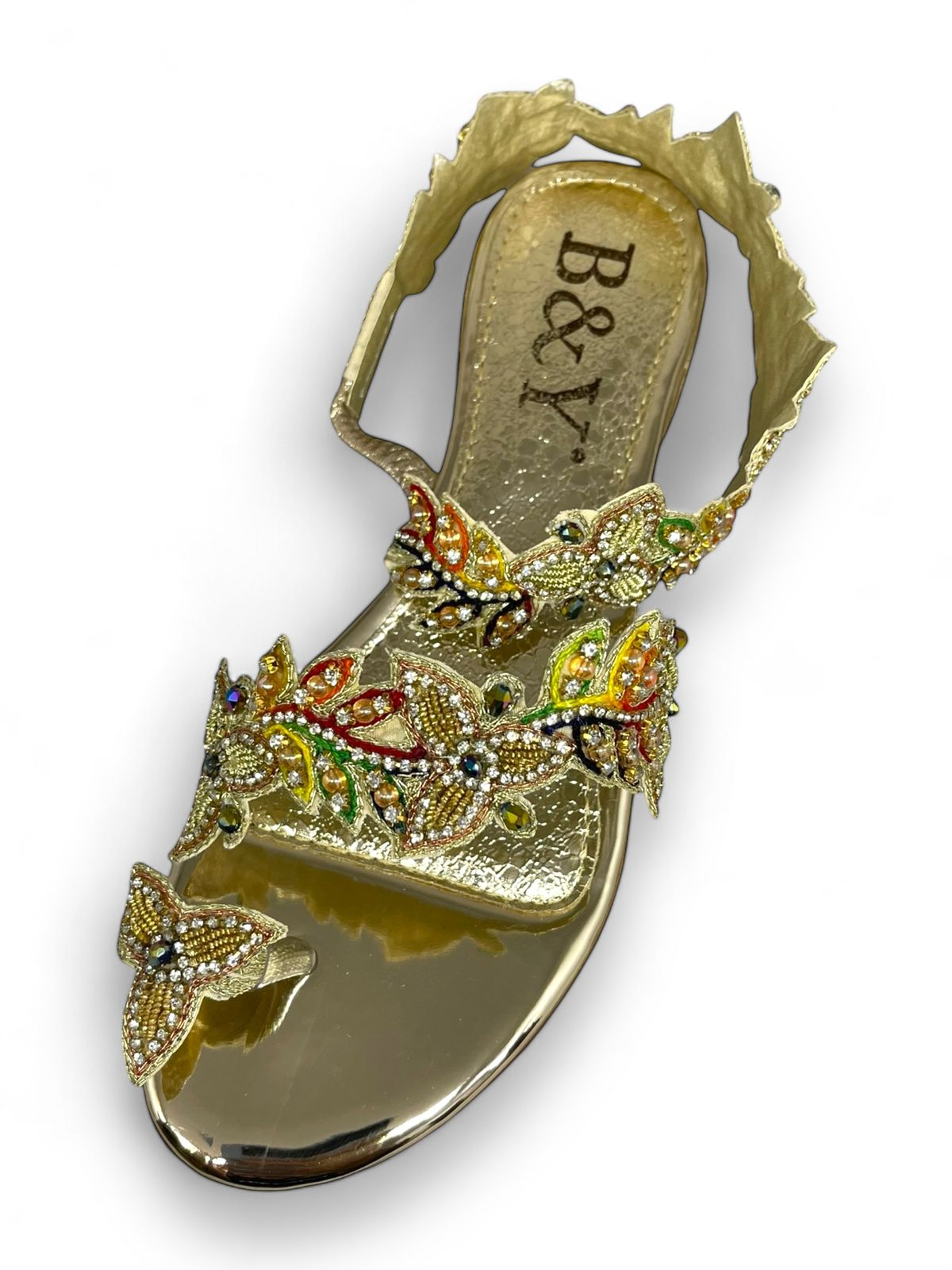 Pace Golden Block Heels  Sandal