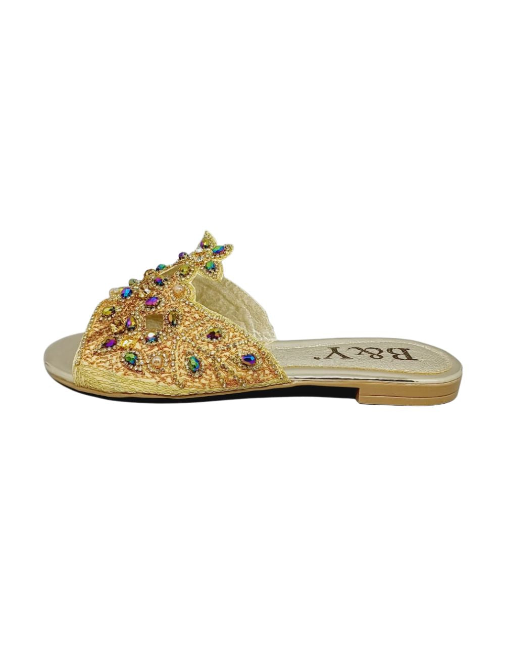 Saphila Golden Flat Slip-on Sandal