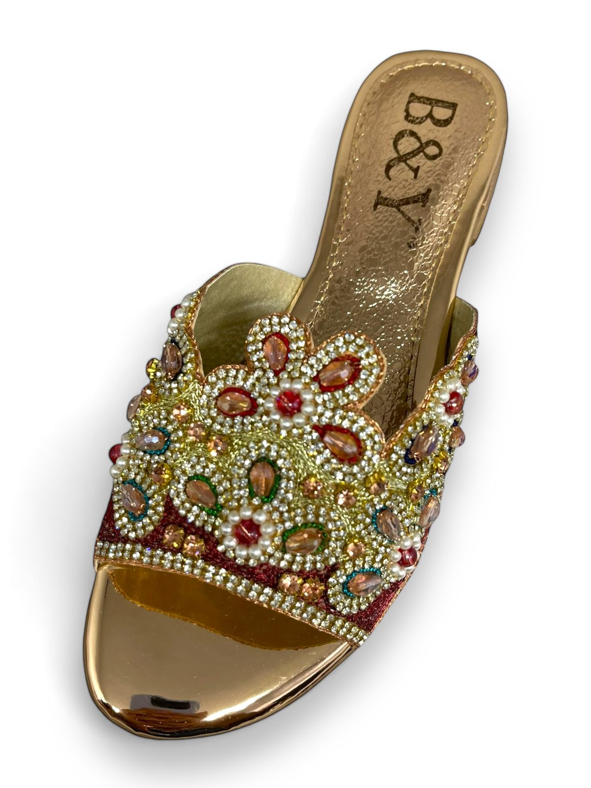Eloura Bronze Block Heel Slip-on Sandal